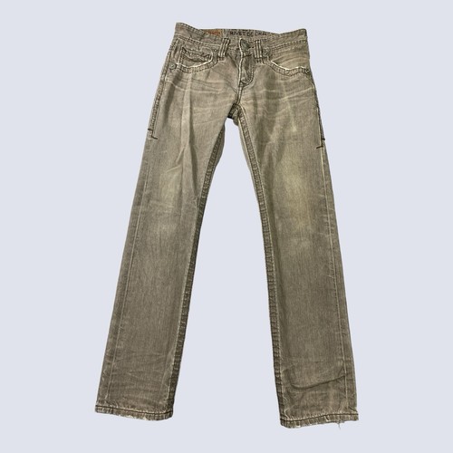 Rivet De Cru Jeans Mens 30x31 Brown James Slim Straight 100% Cotton