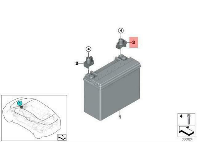 OEM BMW I01 I12 COUPE ADAPTER BATTERY NEGATIVE TERMINAL 