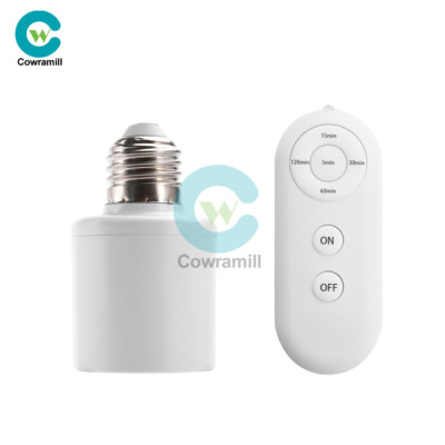 Wireless Remote Control Light Lamp E27 Screw Bulb Base Holder Cap Socket Switch