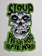 Cool BEER STICKER ~ STOUP Brewing Co Fresh Hop Fiend IPA ~ Seattle, WASHINGTON