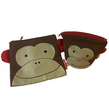 Skip Hop Monkey Pouch Bag Lot Of 2