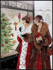 Art Deco Lady 12 - Counted Cross Stitch Patterns - Color  BW Symbols