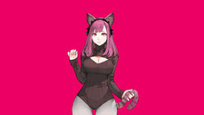 Anime cat girl girls ears tail animal hairband pink hair Custom Gaming Mat Desk