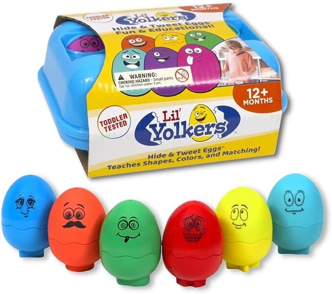 Lil Yolkers Egg Toy Set for Toddlers 12+ Months to Boost Sensory and Motor Skills