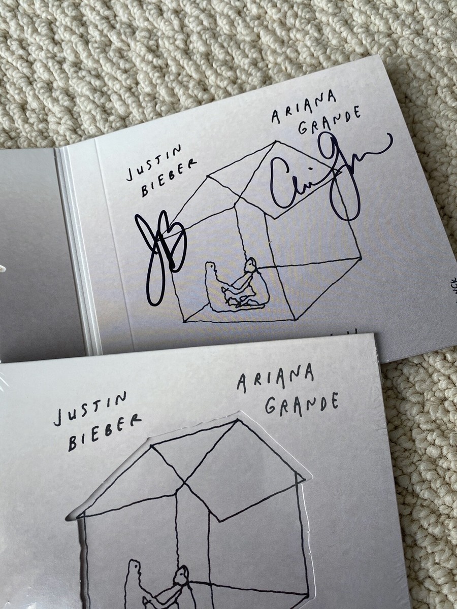 Ariana Grande Justin Bieber SIGNED Autographed Stuck With U