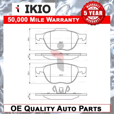 Fits Focus C-Max Kuga Transit Connect V40 V50 Brake Pads Set Front Ikio