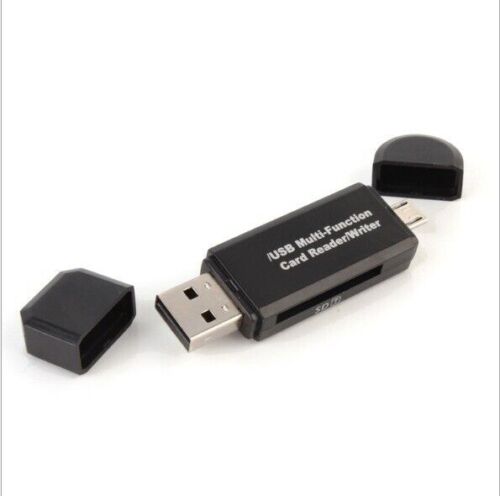 Micro USB OTG to USB 2.0 Adapter SD/Micro SD Card Reader With Standard USB Male - Picture 1 of 20