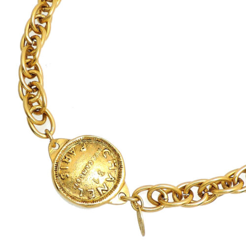 CHANEL 31 RUE CAMBON Coin 90 Necklace GP Gold Women's DH70081 - Foto 1 di 7