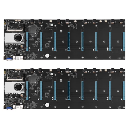 Lot de 2 Carte mère BTC-S37 Minage 8 GPU Mining Rig Minage