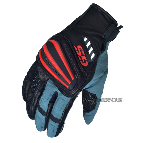 Rallye 4 GS Leather Gloves for Motorcycle Motorrad Guantes Motorbike Scooter Str