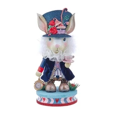 Kurt Adler Wooden Hollywood Nutcracker, White Rabbit, 13in