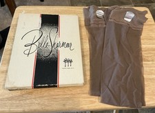 Vintage 2 Pairs Nylon Stockings BELLE SHARMEER w/Box 9.5-10.5 L Wood Hue NEW