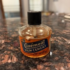 Vintage Mansfield 1oz 70 full Cinement Fluid Bottle broken brush