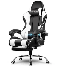GTPLAYER Gaming Chair, Computer with Footrest and Lumbar Support, Height