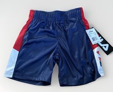 FILA Gym Sweat Shorts Boys Size 4 Navy Performance Activewear NWT