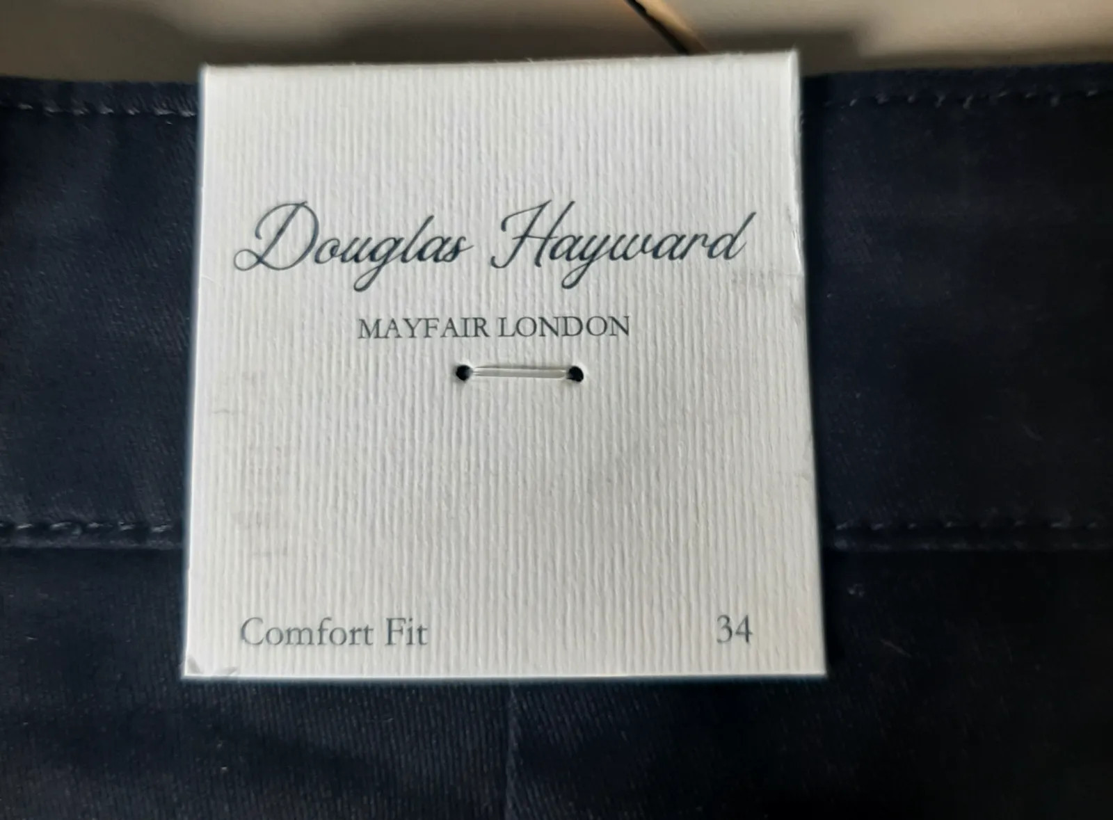 Douglas Hayward Tailored Shorts Mens 34W Dark Navy Comfort Fit BNWT Designer image 3