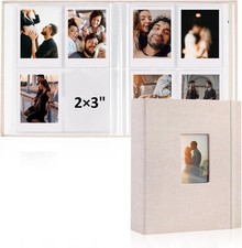 vivinin 2PCS Polaroid Photo Album, 2x3 Inch Pockets Mini Off-white