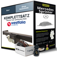 F&uuml;r MERCEDES Sprinter Kasten,Kombi,Bus Anh&auml;ngerkupplung starr +eSatz 7po 06- AHK