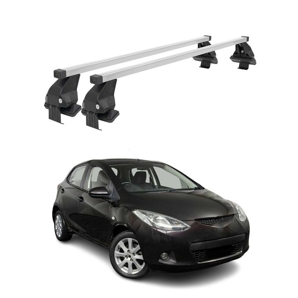 Menabo DachträGer GrundtäGer FüR Mazda 2 2007-2014 50Kg Stahl Silber 2 Tlg-image