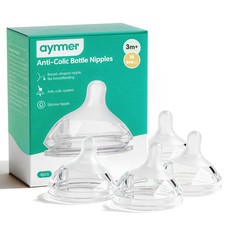 Natural Flow Silicone Baby Bottle Nipples 0 Months 4 Pack Infant Feeding Nipple