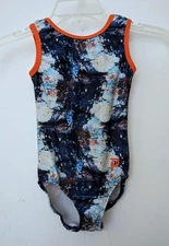 Plum Practicewear Gymnastics Leotard Multi-Color Abstract Printed Size CM