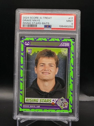 2024 Panini Score-A-Treat - Rising Stars Drake Maye #17 Green Bats (RC)