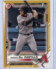 2021 1st Bowman Draft Paper GOLD RC Adrian Del Castillo #BD-108 1st RC #06/50