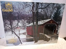 Vintage Golden Guild 1000 Piece Jigsaw Puzzle Covered Bridge 4710-46 NEW