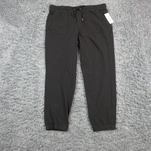 DKNY SPORT Pants Womens XL Black Jogger Drawstring Pockets Athletic 37x27.5* NWT