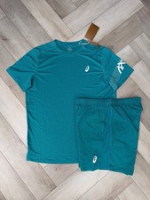 ASICS Green men&rsquo;s 2-set T-shirt&shorts