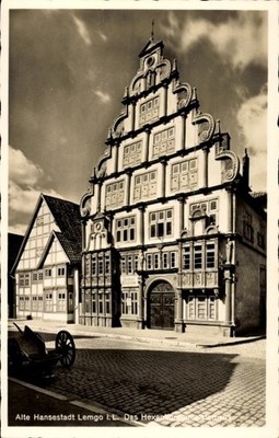 Postcard Lemgo in Lippe, 355, old Hanseatic city the witch's day money at that time - 5040403