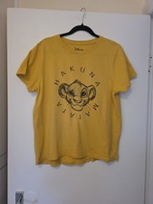 Disney Lion King Hakuna Matata Simba T-Shirt Mustard Yellow Size M