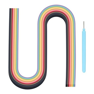 Quilling Kit, 21.3 Inch 30mm 36 Colors Quilling Strips with Blue Pen for Begi...