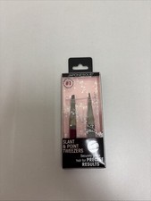 Japonesque Pro Performance Tweezer Duo Slant and Point Tweezers Stainless B52