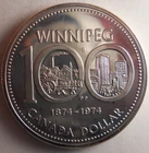 1974 CANADA DOLLAR - AU/UNC - PROOF  - Excellent SILVER Coin - Lot #M25