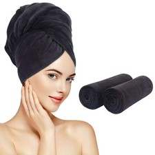 Microfiber Hair Towels Anti Frizz Hair Drying Towel Super Absorbent Fast Dryi...