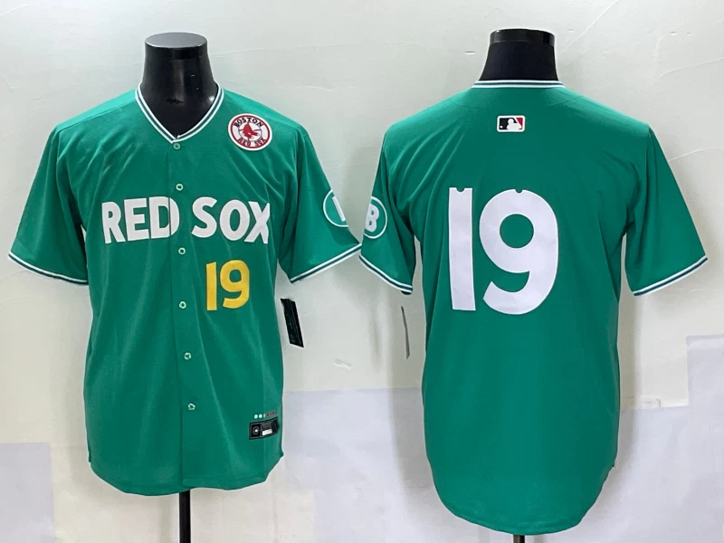Men's Red Sox #19 Roman Anthony Green 2025 City Connect  Player Jersey