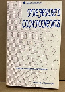 Apple Preferred Components Book Apple Internal 1989