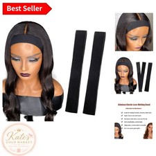 Ultra-Soft Lace Melting Wig Bands - Adjustable Stretch Wraps Pack of 2