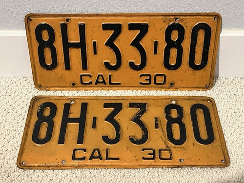 Coppia Targhe California 1930 Vintage - Foto 7 di 10