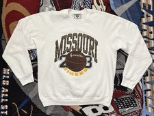 Vintage Missouri Tigers Sweatshirt Lee Raglan Basketball USA 90s Large White
