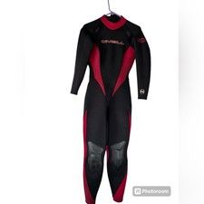 O Neill Red and Black Full sleeve 3.2 Neoprene Wetsuit size 8
