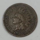 1869  Indian Head/Oak Wreath rev Cent VERY GOOD 1c ~ Surface Roughness