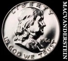 1961 Franklin Half Dollar - Choice Gem Proof  Lustrous  No Reserve  #J9793