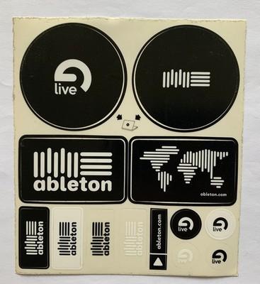 Aufkleber Sticker sheet ableton live schwarz weiß