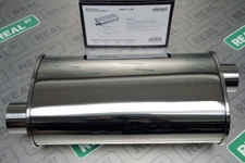 Vibrant Performance StreetPower Oval Muffler 2.5" Inlet/Outlet (Offset-Offset)