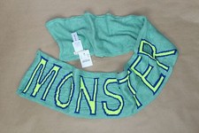 Crewcuts - NWT - Kids Boys - Blue Neon Monster Wool Blend Scarf 7x52