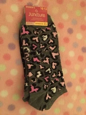 Juncture Women’s Fashion Socks #2 Hearts & Polka Dots Extended Size 10-13 New!