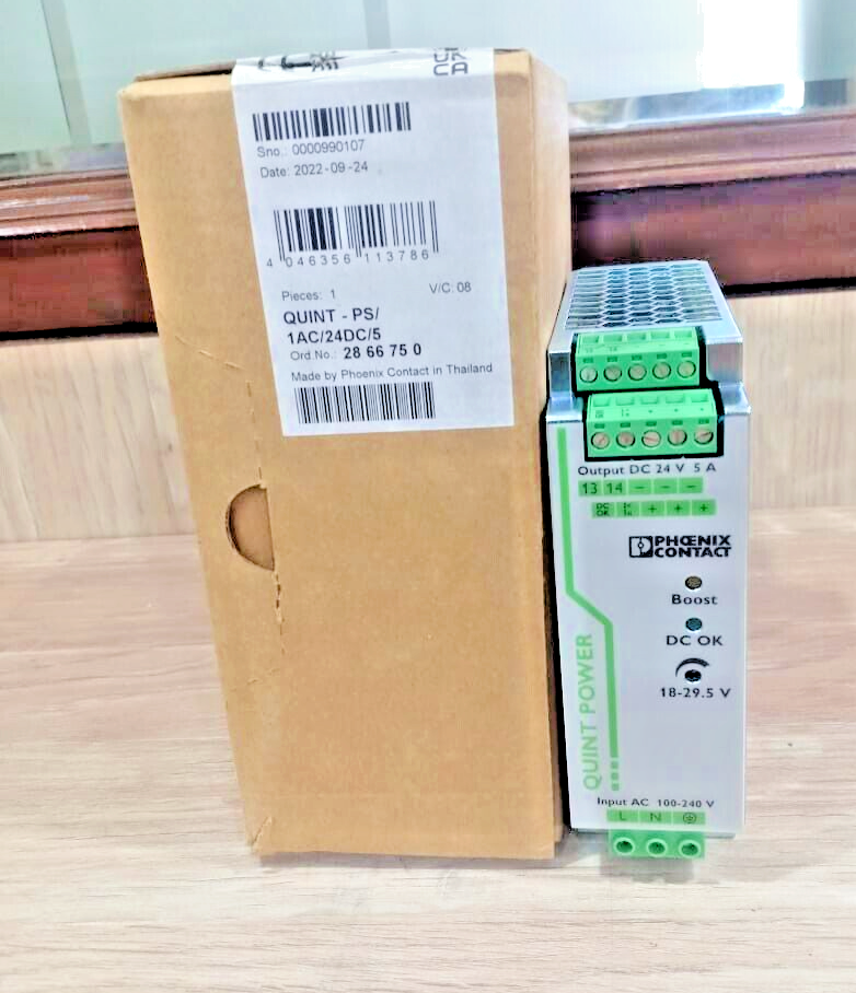 1PC-Phoenix Contact QUINT- PS/1AC/24DC/ 5 - Power supply unit 2866750 ...