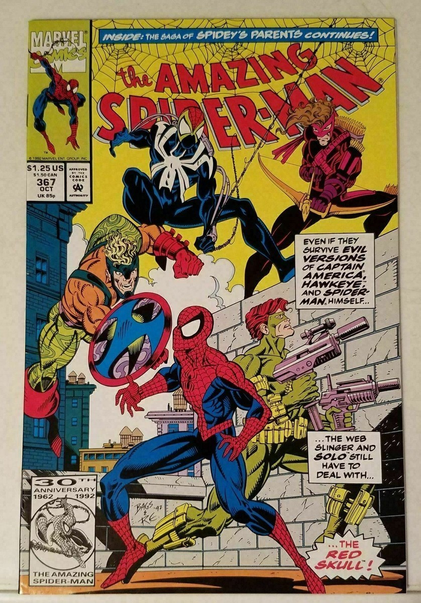 MARVEL スパイダーマン　28cm THE AMAZING SPIDER-MAN # 367 - MARVEL COMICS - OCT. 1992 | eBay